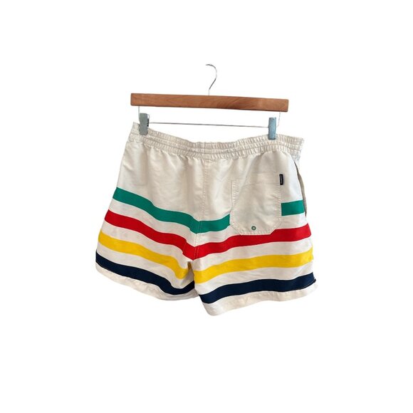 Chubbies USA Swim Trunks Shorts Men’s Large L Rainbow Stripe Retro Board Shorts - Picture 2 of 5